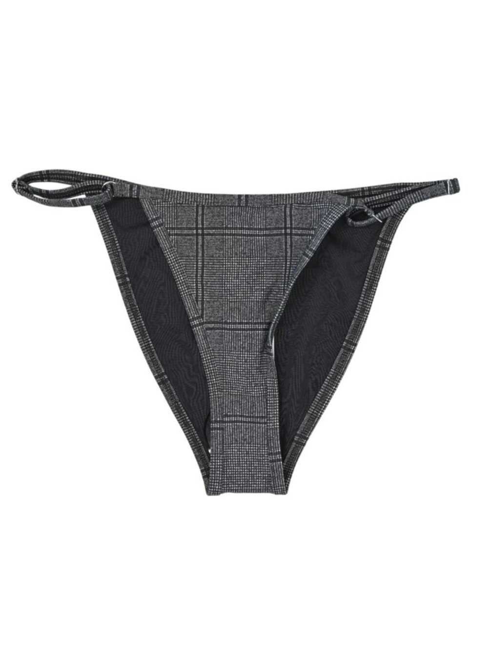 PRISCAVera Glen Check Classic Bikini Bottoms in Black